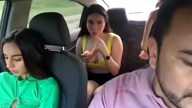 The Uber Driver Gets Horny To See My Friend Without Underwear