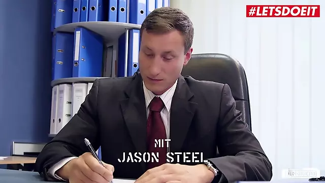 LETSDOEIT - (Samy Fox & Jason Steel) German MILF Coach Rides Client At His Office