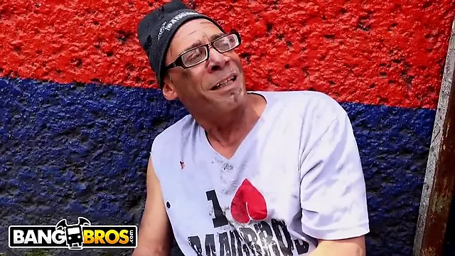 BANGBROS - Derelict Porn Legend Rescued From Streets, Fucks Gaby Garcia!