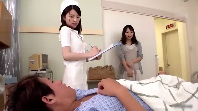 Nurse white stockings tempting patient sex