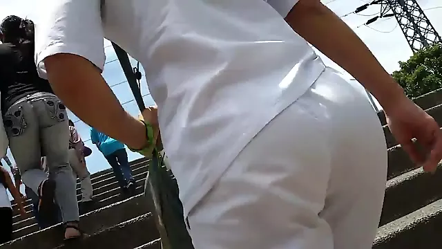 Filming my neighbor's ass nurse