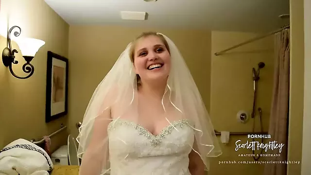 Kinky stepbrother fucks bride before wedding