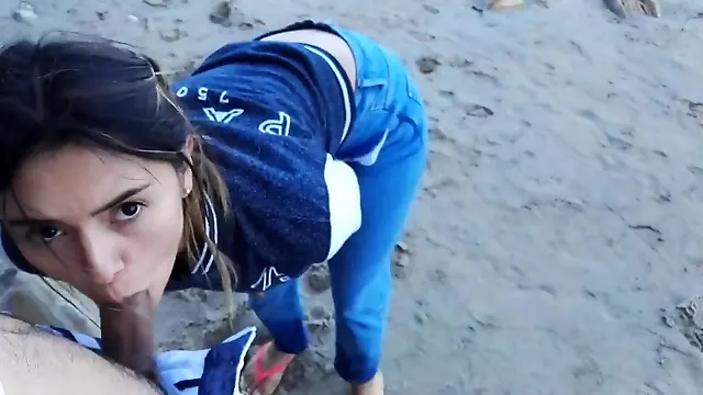 Oral Intercourse and Swallowing on the Beach