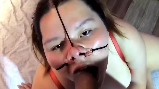 I Fuck Her Beautiful Face, I Cum Inside Her Nostrils And The Cum Comes Out Of Her Mouth