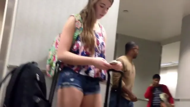 Tight ass at the airport