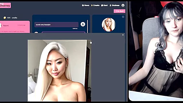 Intense female/female erotic chat session